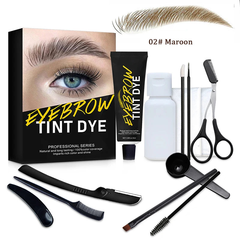 Eyebrow Tint Gel Set, Waterproof & Smudge-Proof