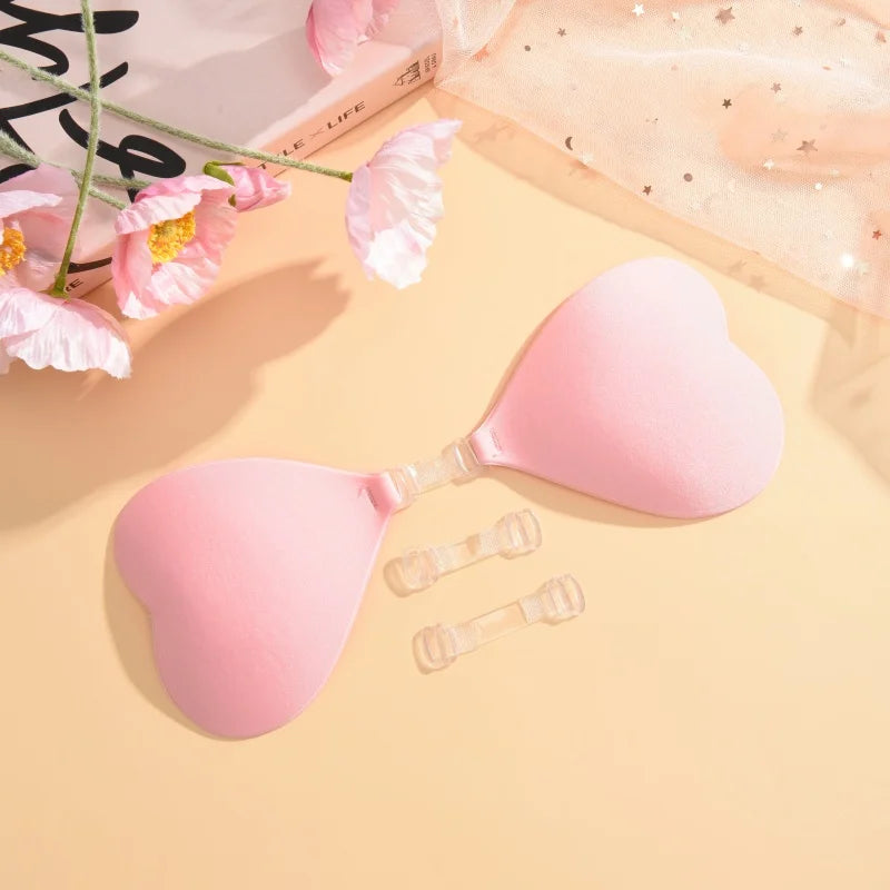 Heart Shaped Silicone Nipple Covers Wireless Bra Invisible