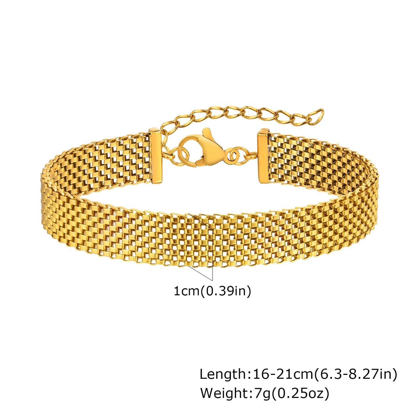 Jenny - Stainless Chain Bracelet, 18k PVD Gold Plated