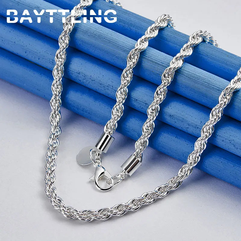 925 sterling silver Unisex Chain