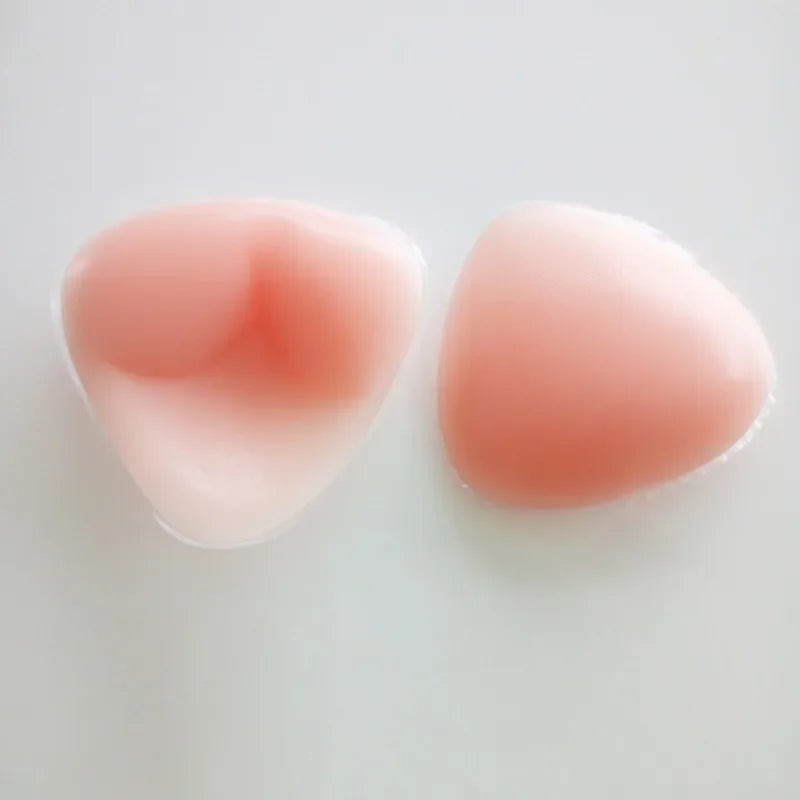 1 Pair Silicone Chest Stickers Bikini Push Up Sponge Bra Pad Breathable Insert Silicone Pads for Swimsuit Padding Accessories