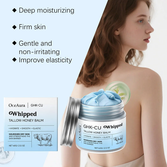 Whipped Tallow Honey Balm - Copper Peptides GHK-Cu Beef Tallow