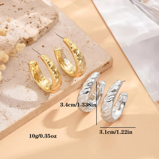 Geometric Metallic Earrings