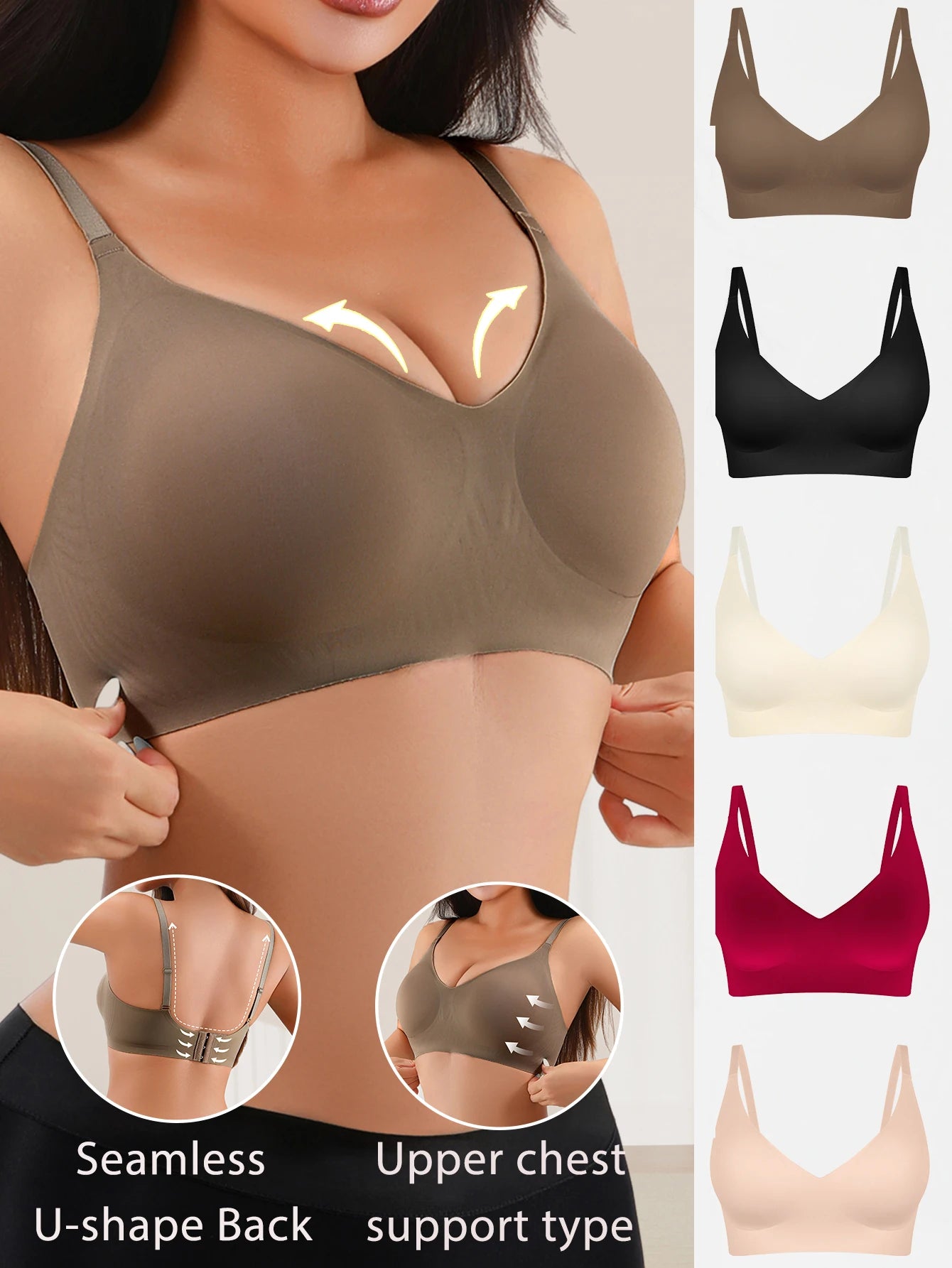 Seamless S-XL Female Underwear Jelly Gel Padded Breathable Comfortable Lady Lingerie Wireless Anti-sagging Bras Female Bralette