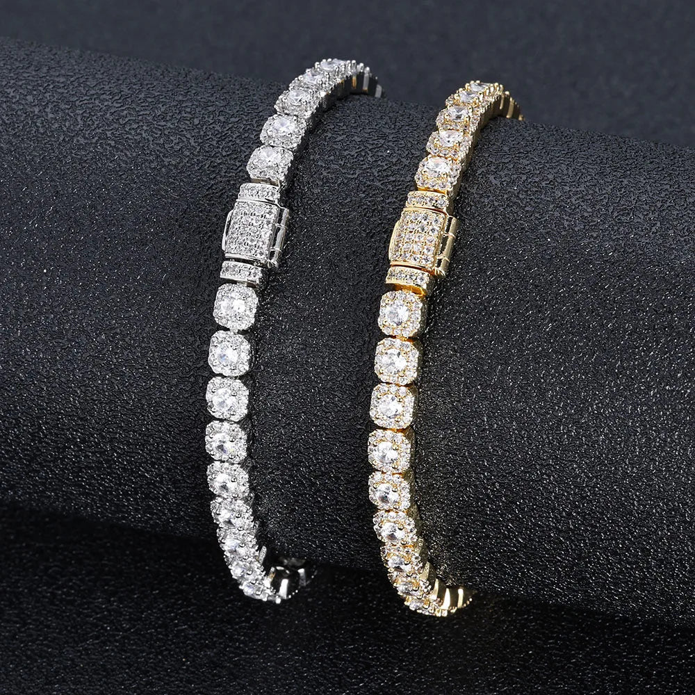 Janice - Iced Tennis Bracelet 18k Gold Plated