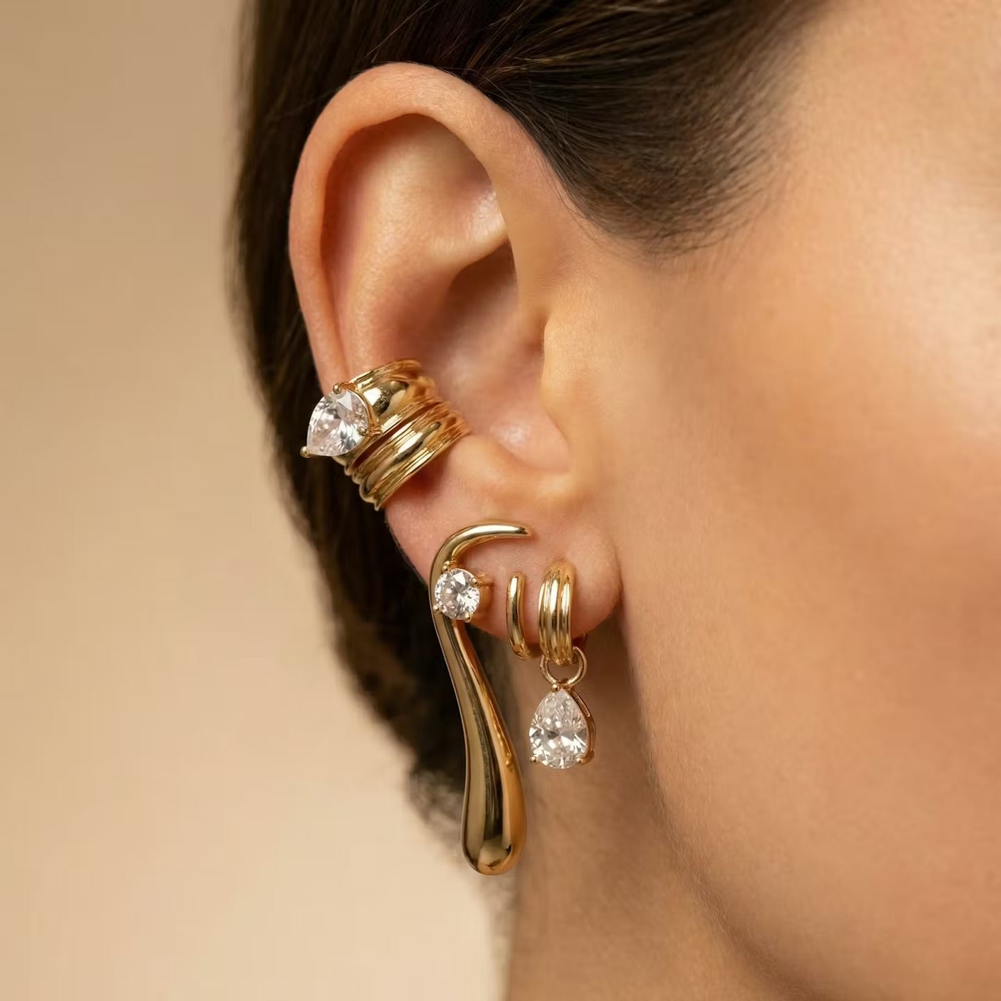 Diana - Classic 18K Gold plated Stainless Droplet