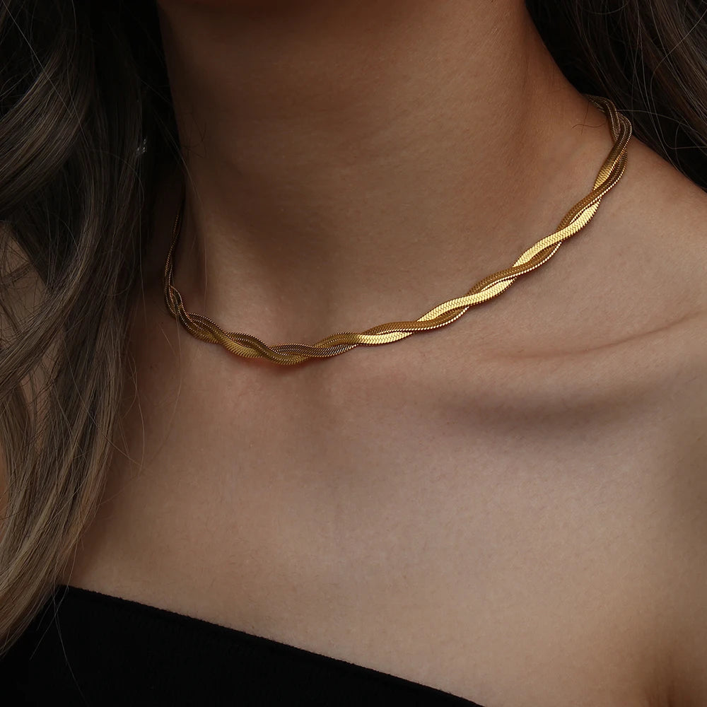 Belle Stainless 18K Gold Plated Necklace