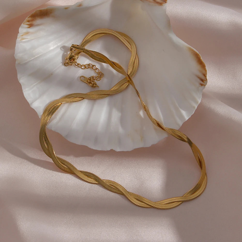 Belle Stainless 18K Gold Plated Necklace