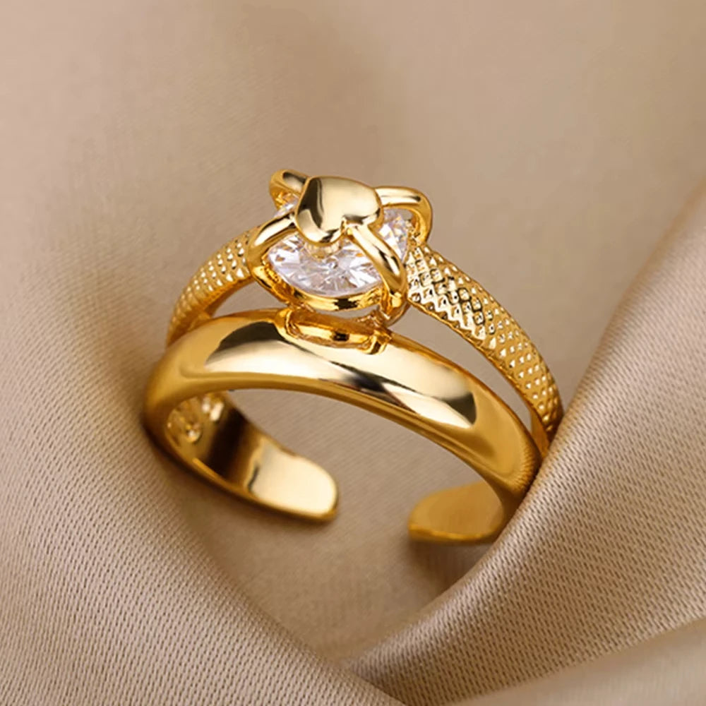 Open Rings 18k gold plated