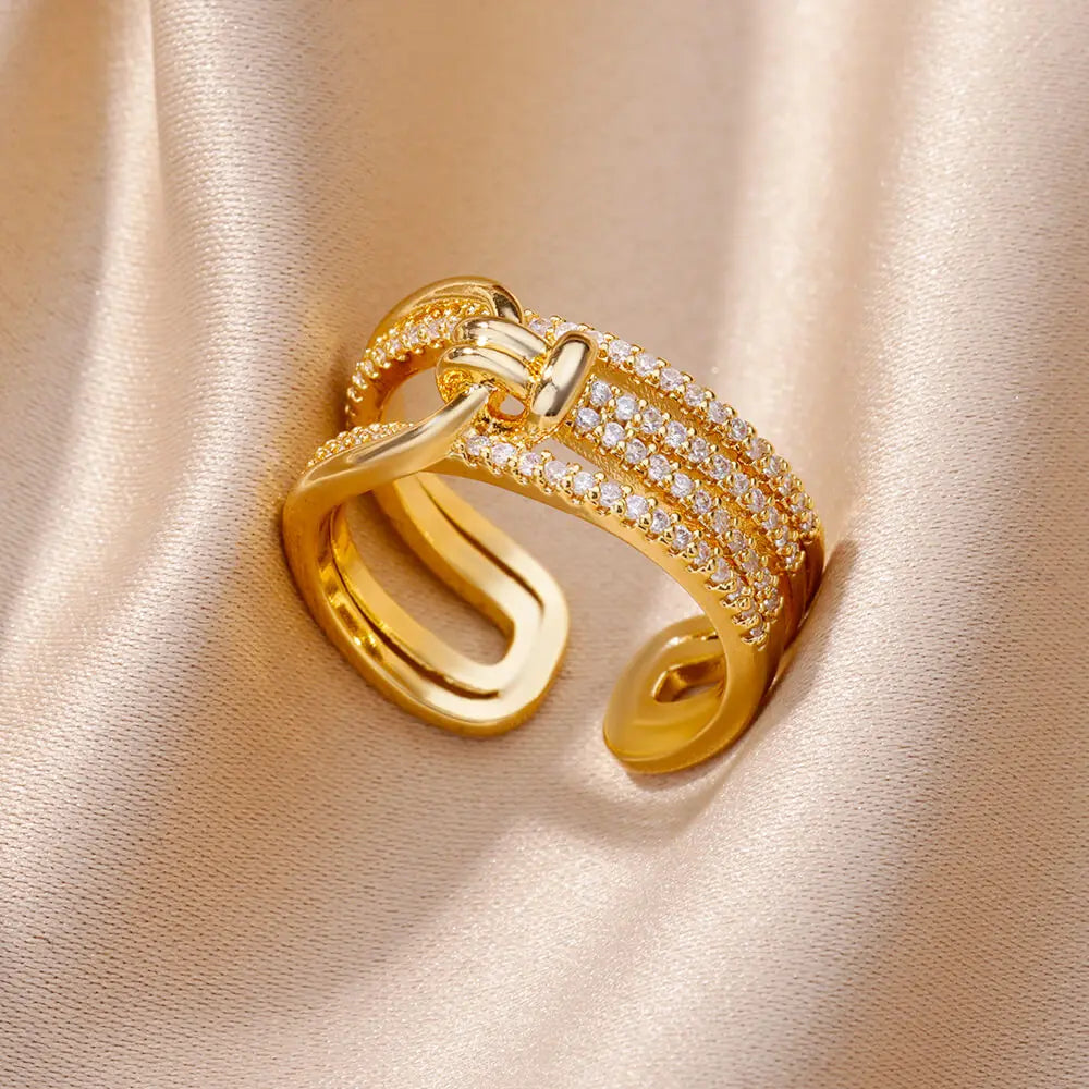 Open Rings 18k gold plated
