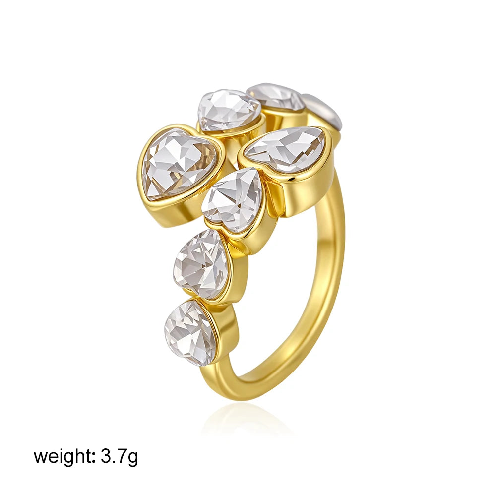 Stainless Water Drop Rings - 18K Gold Plated