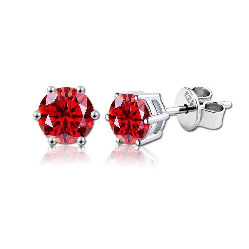 2 GRA Certificates Moissanite Studs Earrings Pass Diamond tester Pen For Men Women 925 Silver 18K Plated Wedding Gemstone