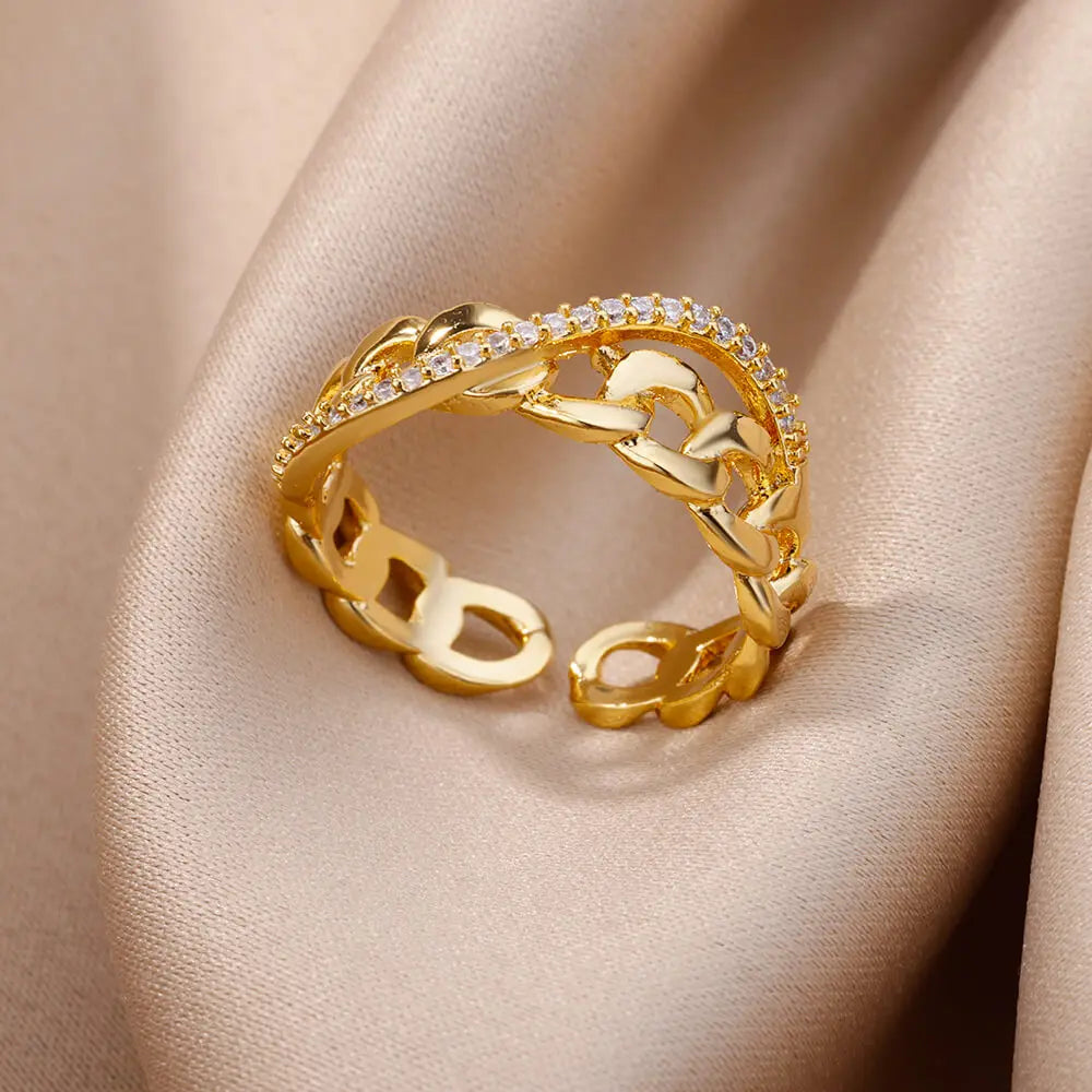 Open Rings 18k gold plated