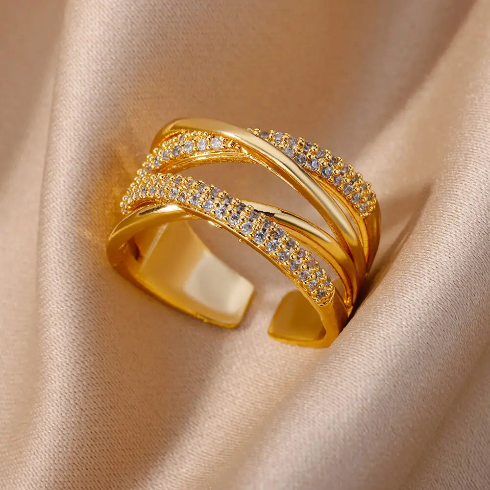Open Rings 18k gold plated