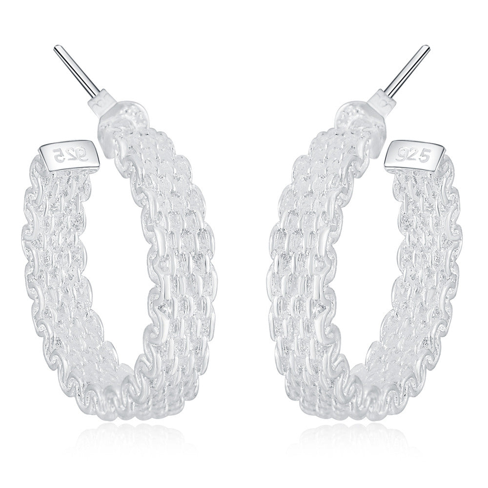 Bianca - 925 Sterling Silver charms stud Earrings