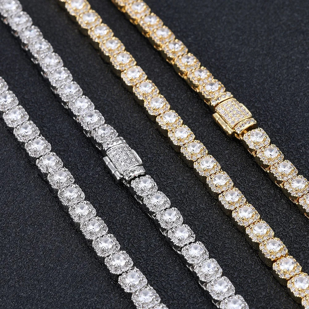 Janice - Iced Tennis Bracelet 18k Gold Plated