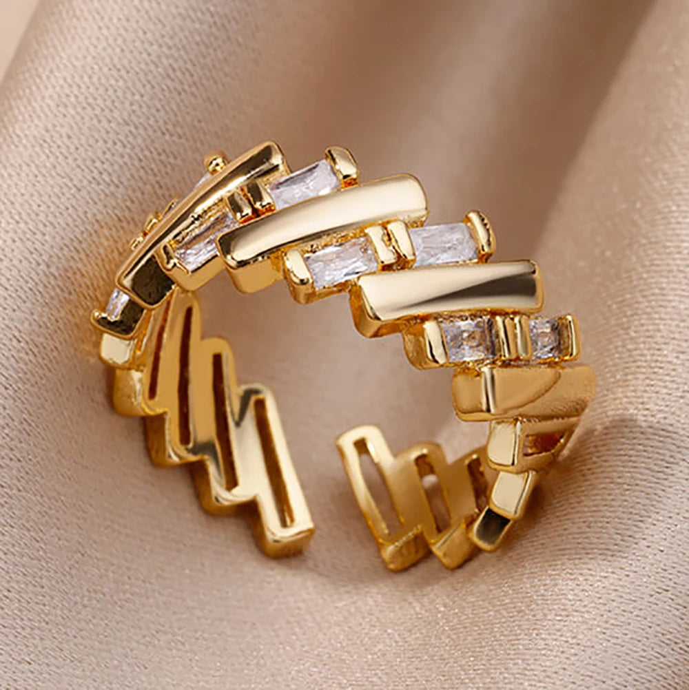 Open Rings 18k gold plated