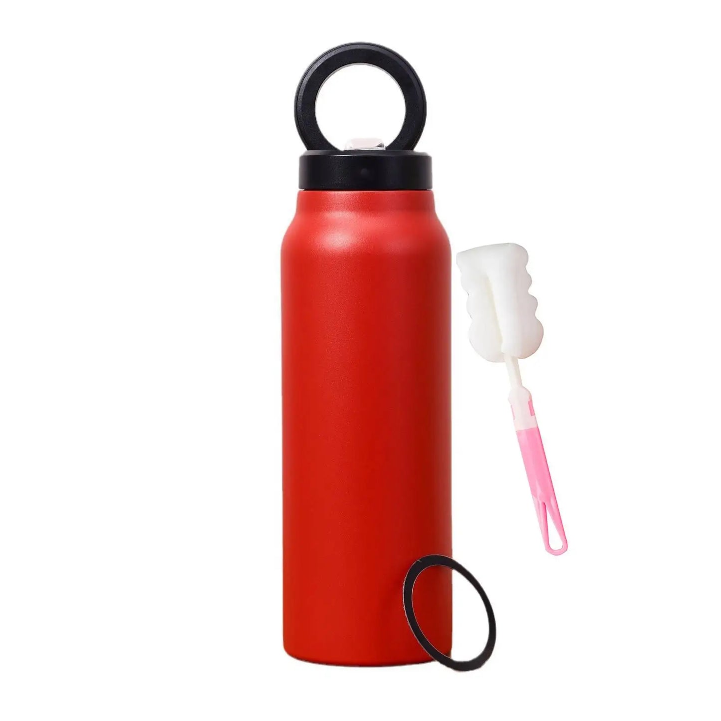 Insulated Sports Water Bottle with Magnetic Phone Holder and Built-in Stand