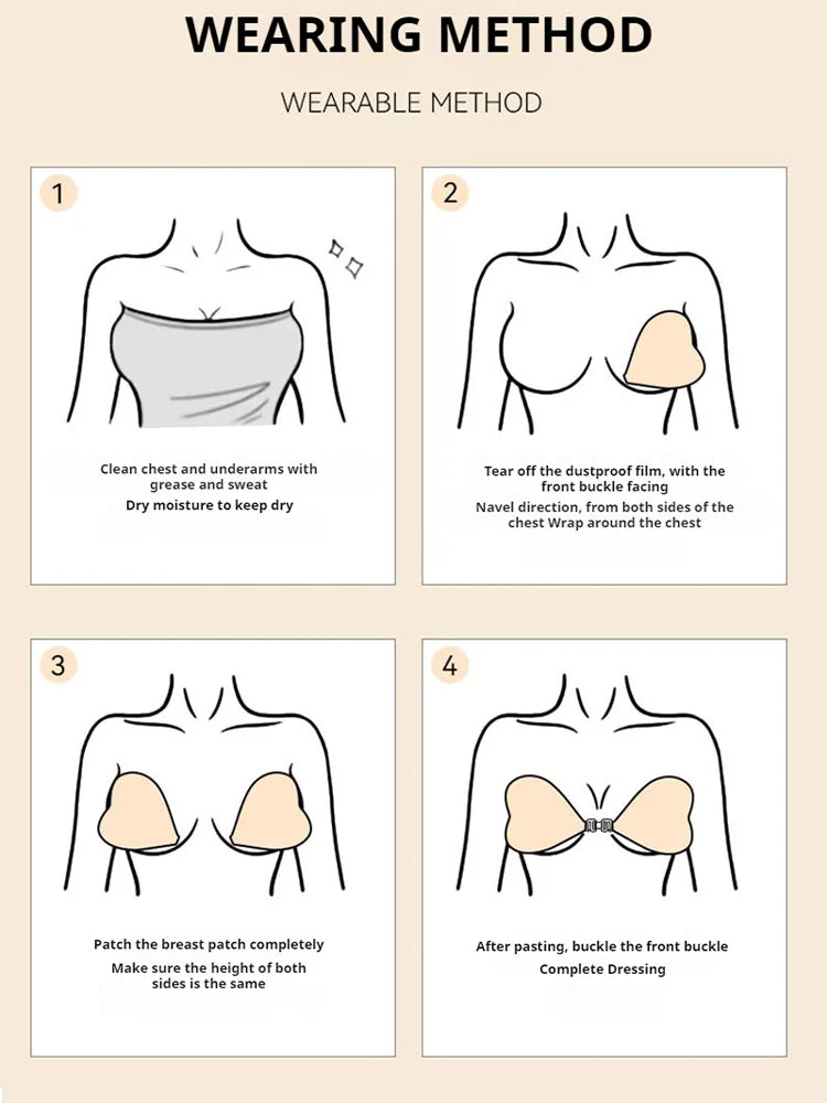 Heart Shaped Silicone Nipple Covers Wireless Bra Invisible