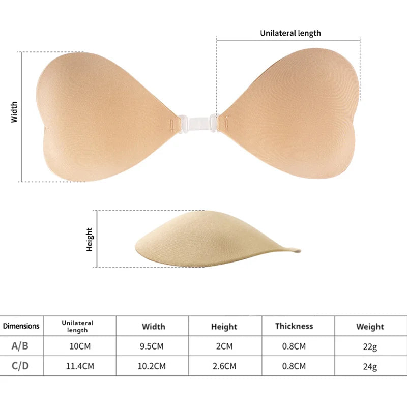 Heart Shaped Silicone Nipple Covers Wireless Bra Invisible