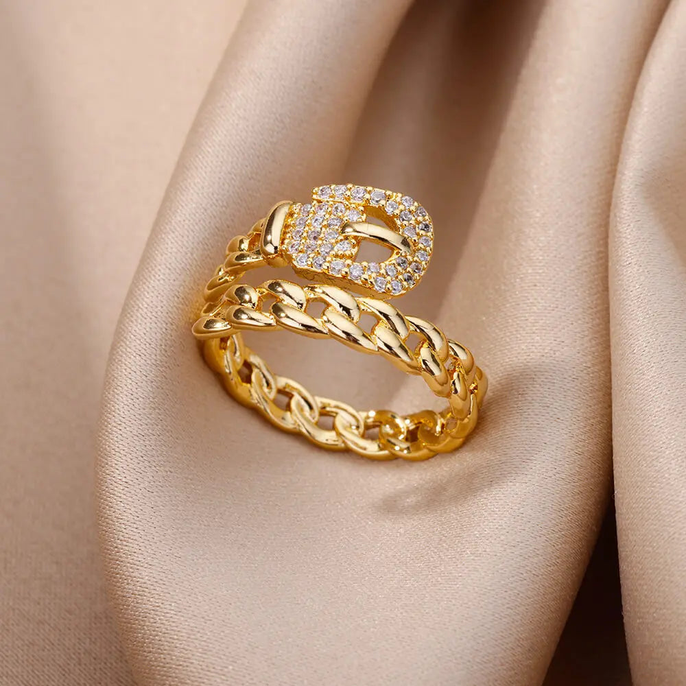 Open Rings 18k gold plated