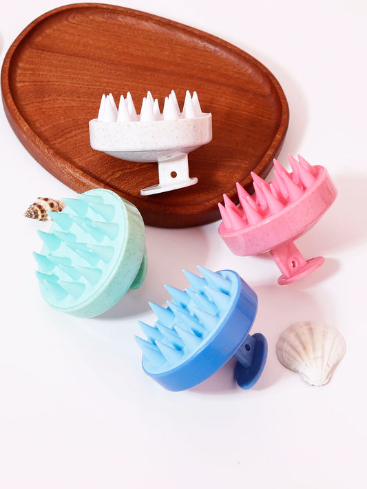 Hair wash brush, silicone scalp massage comb, soft body massage brush, beauty and hairdressing tool Special for real hair wigs