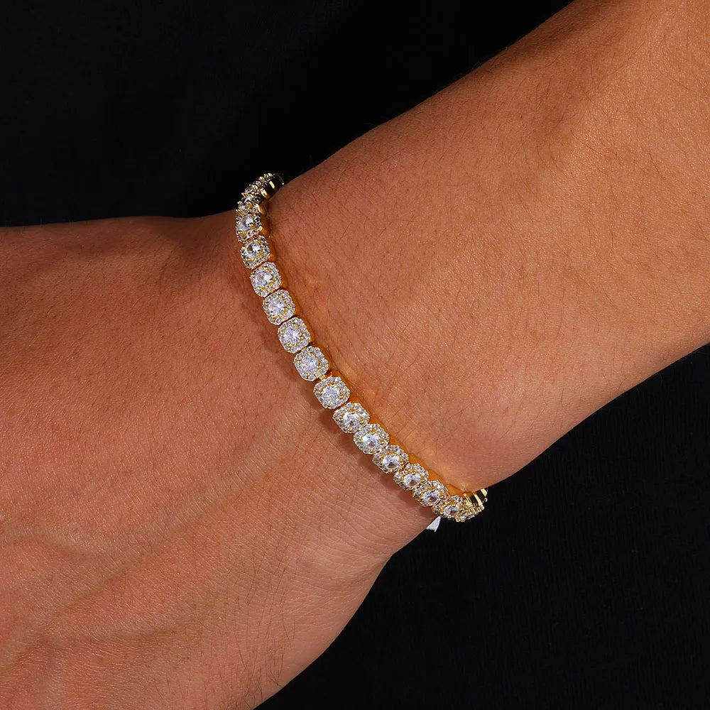 Janice - Iced Tennis Bracelet 18k Gold Plated