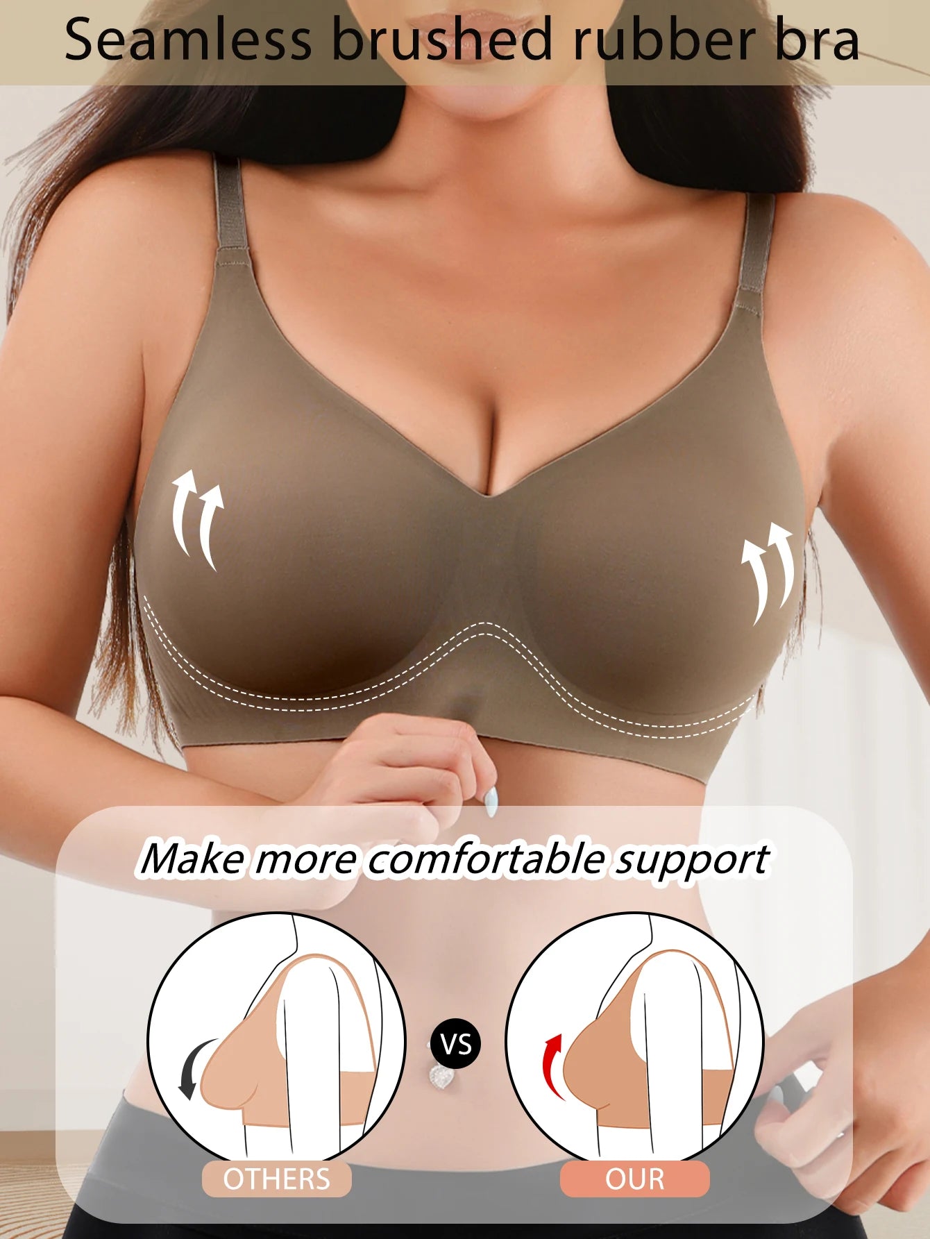 Seamless S-XL Female Underwear Jelly Gel Padded Breathable Comfortable Lady Lingerie Wireless Anti-sagging Bras Female Bralette