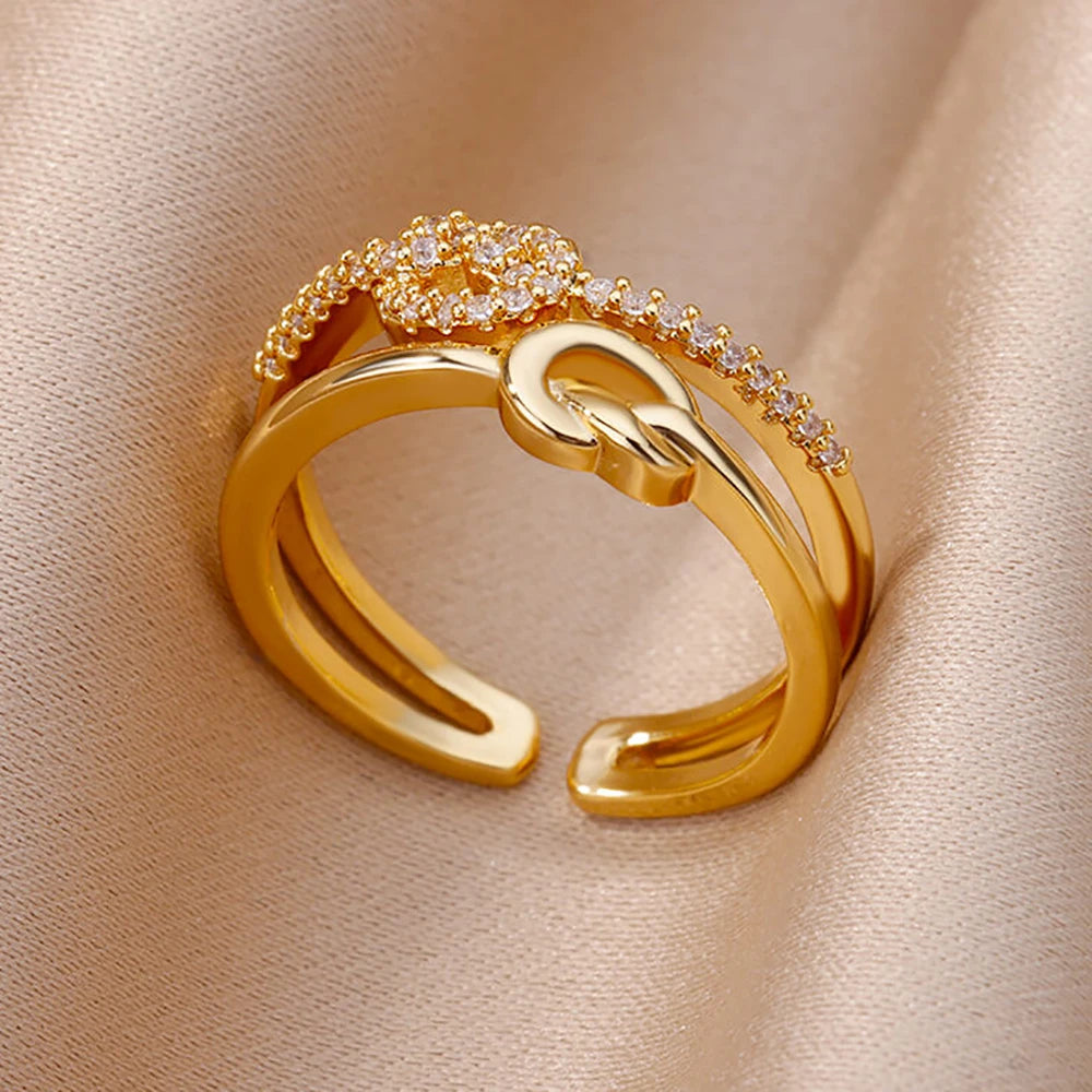 Open Rings 18k gold plated