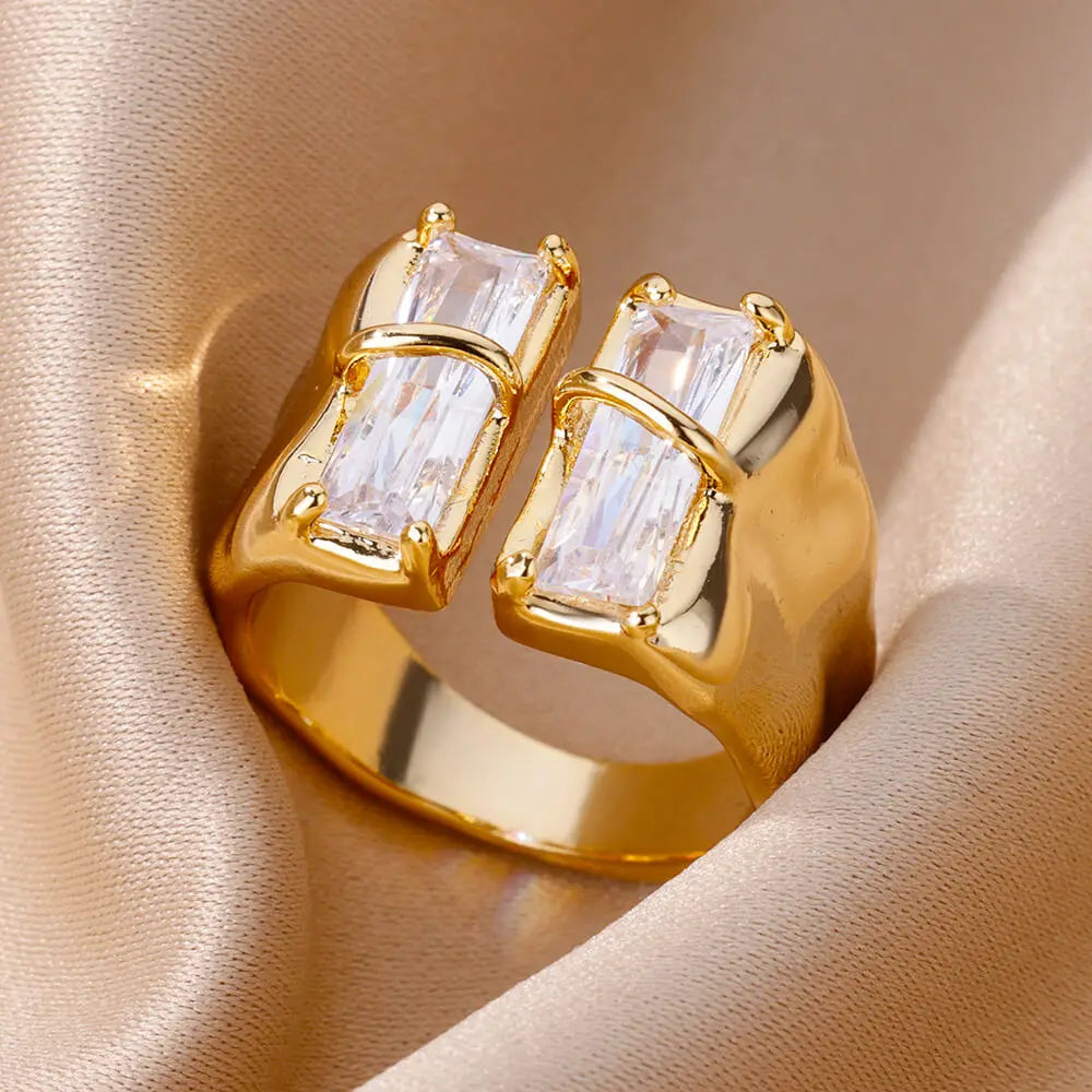 Open Rings 18k gold plated