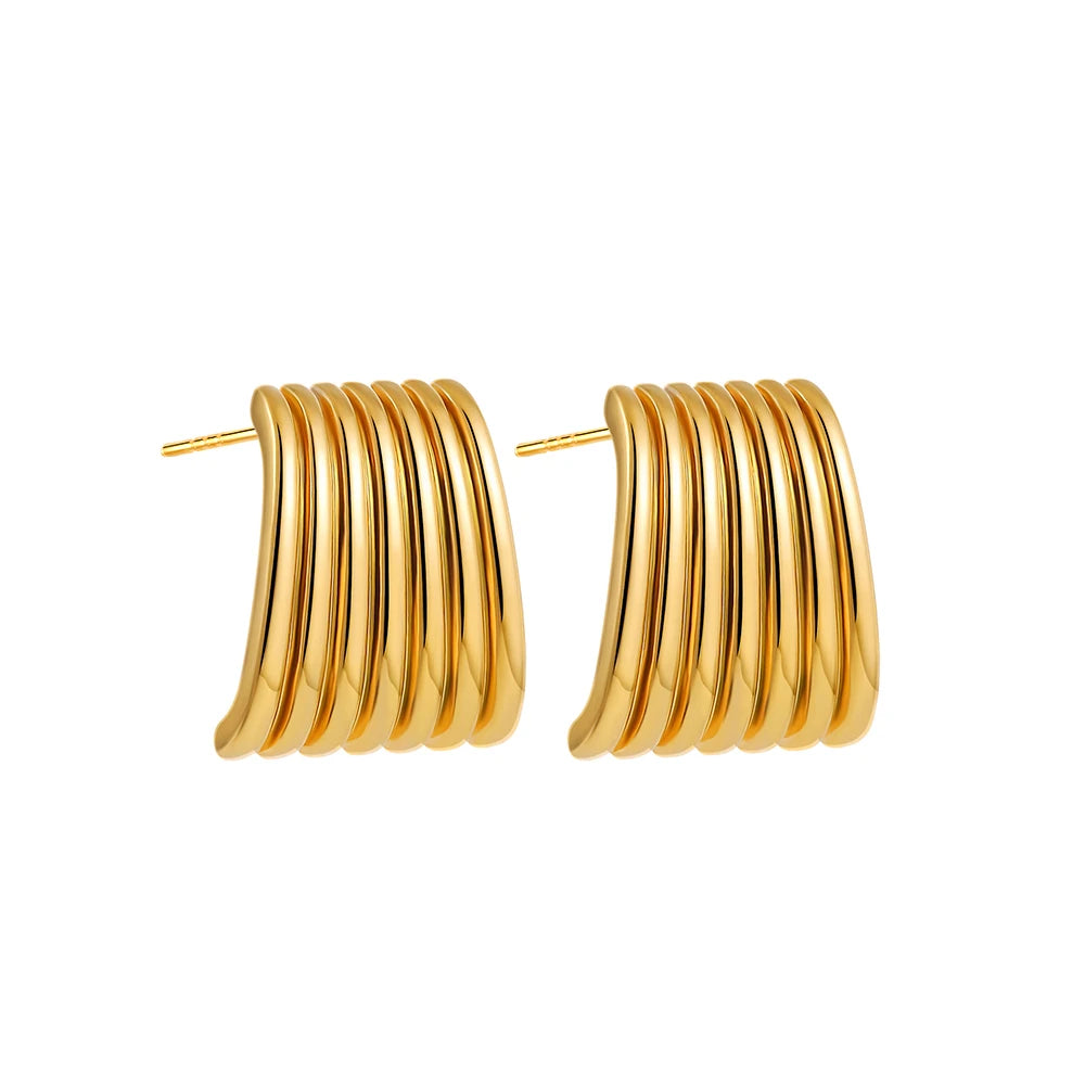Vaila - 18k gold plated Stainless Twist Knot Earrings - Multiple Variants