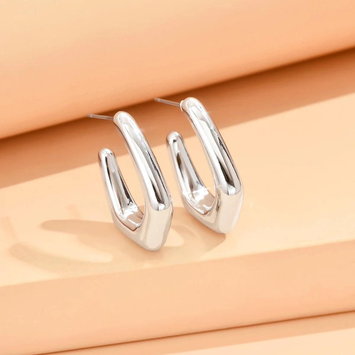 Geometric Metallic Earrings