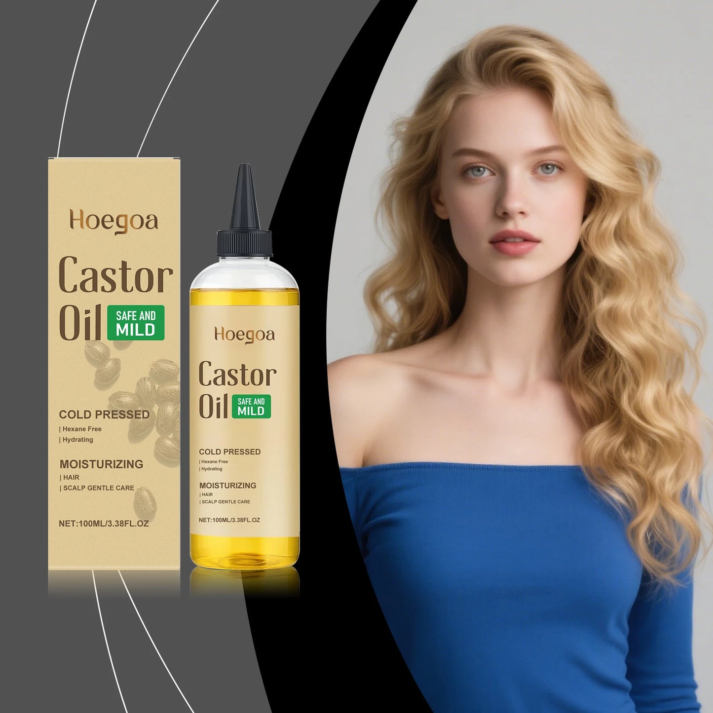Castor Oil Essential Oil For Hair Strengthen Repair Regrowth Oil