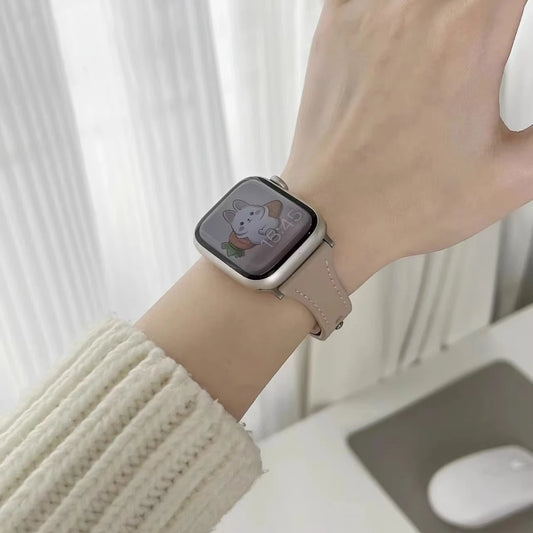 April - Slim Leather Strap for Apple Watch