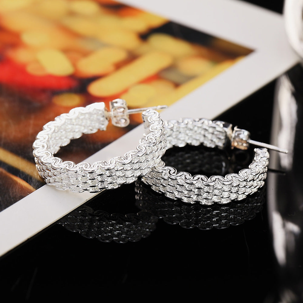 Bianca - 925 Sterling Silver charms stud Earrings