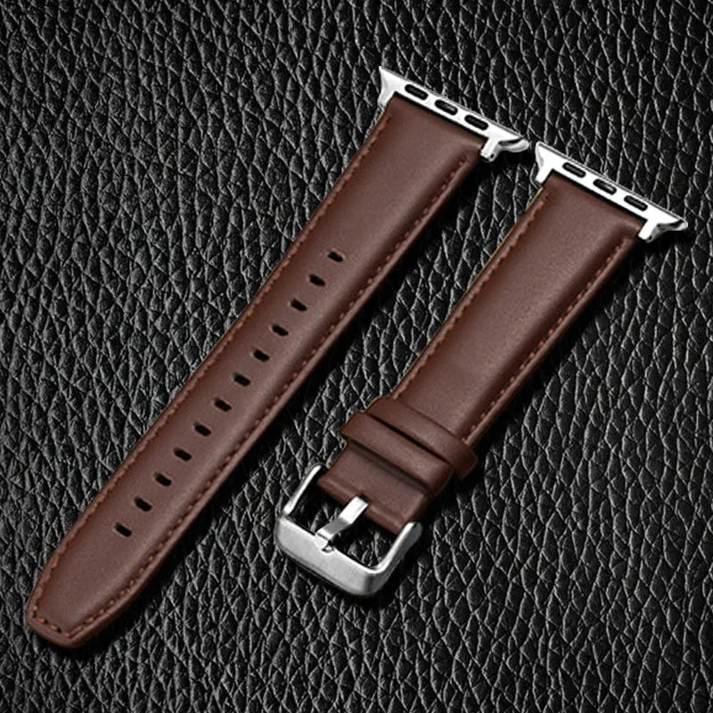 Leather Watch Band for Apple Watch iWatch series 8 7 6 5 4 3 Se