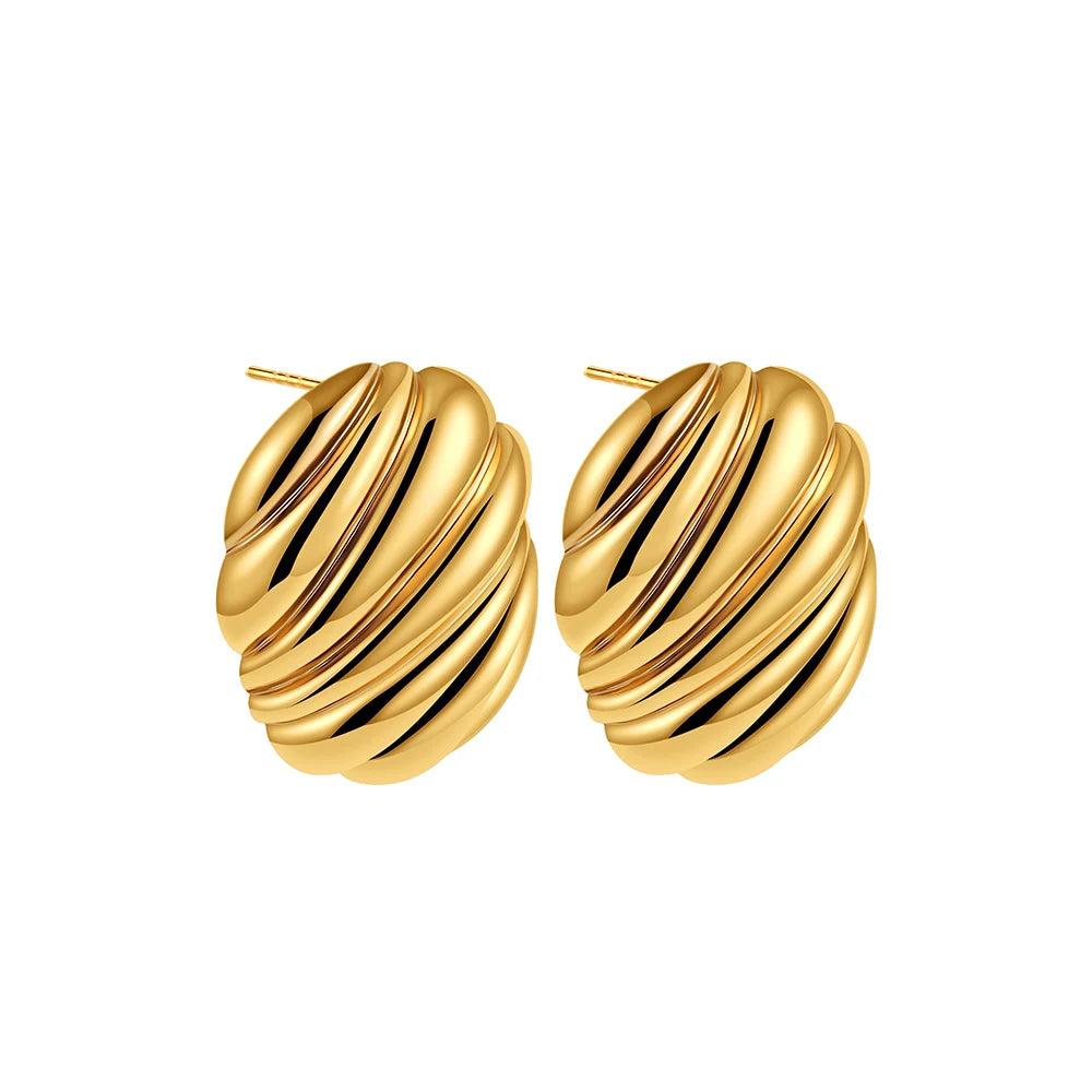 Vaila - 18k gold plated Stainless Twist Knot Earrings - Multiple Variants