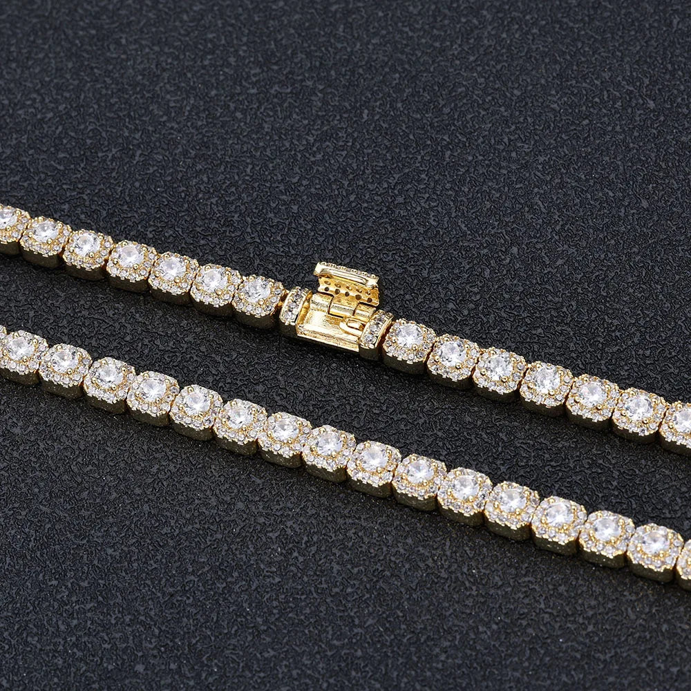 Janice - Iced Tennis Bracelet 18k Gold Plated