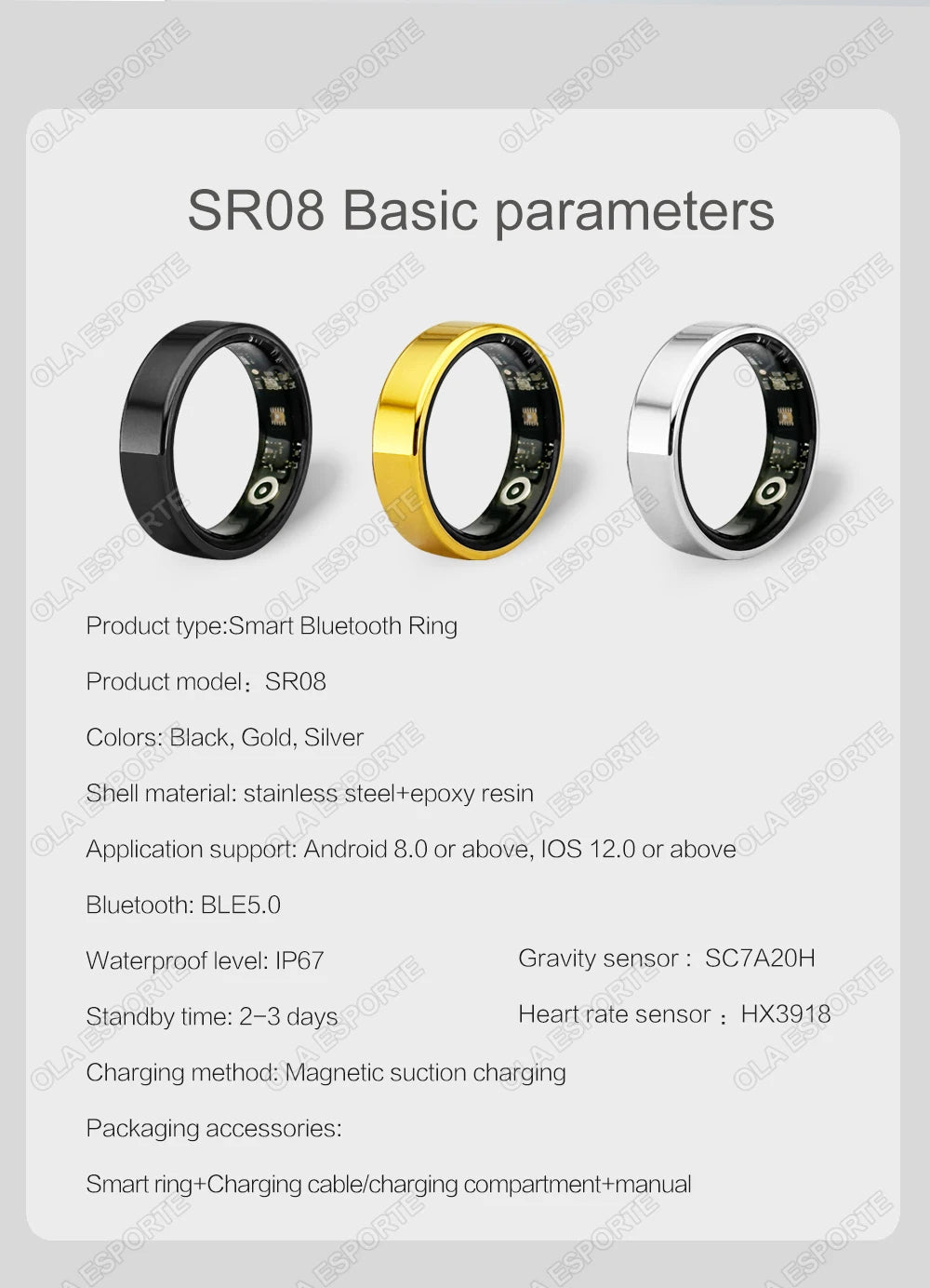 2025 Smart Ring Bluetooth Monitor