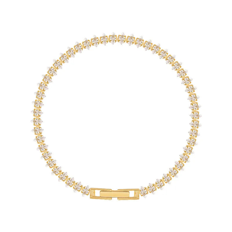 Lucy - 18K Gold Marquise Tennis