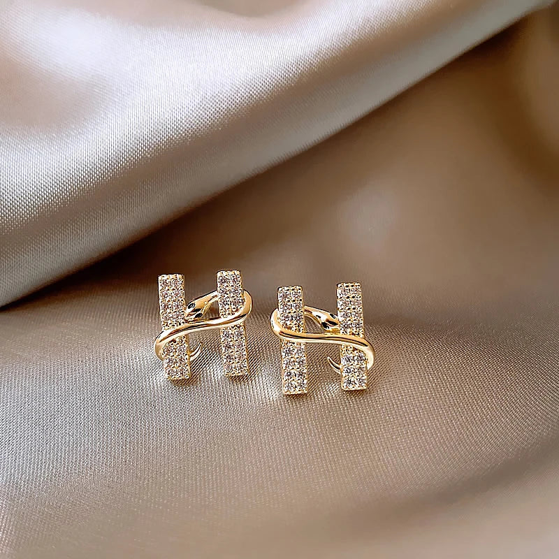Henrietta - Snake Wrapped Letters Earrings