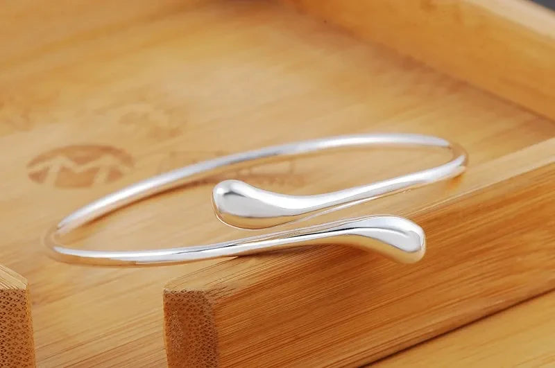 925 Sterling Silver Bracelets Water droplets