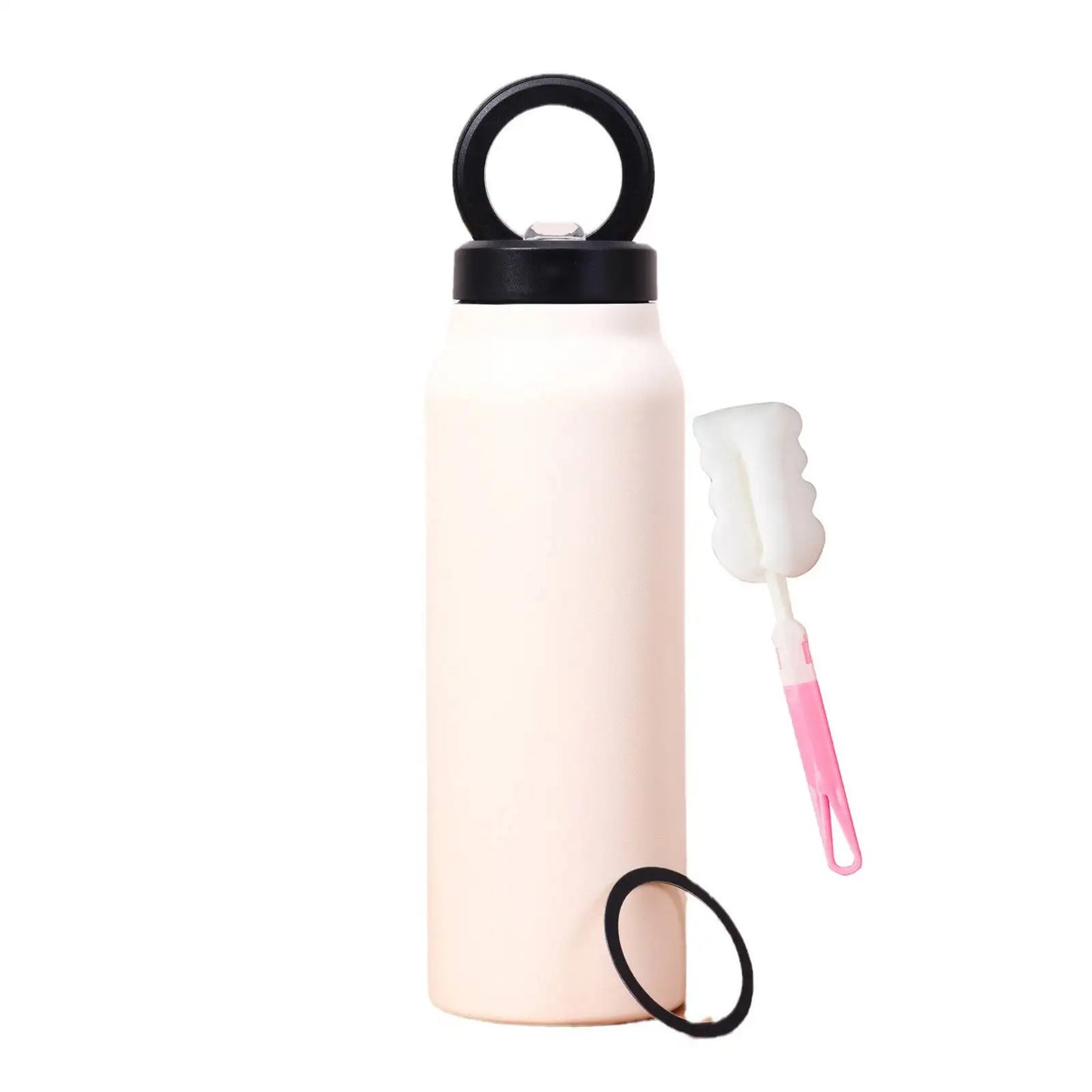 Insulated Sports Water Bottle with Magnetic Phone Holder and Built-in Stand