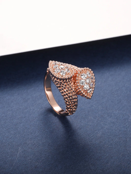APIR 18k Gold Plated 5A Zircon Exquisite Ring for Women Bohemian Style Water Drop Shape Design Party Wedding Jewelry Luxury Ring
