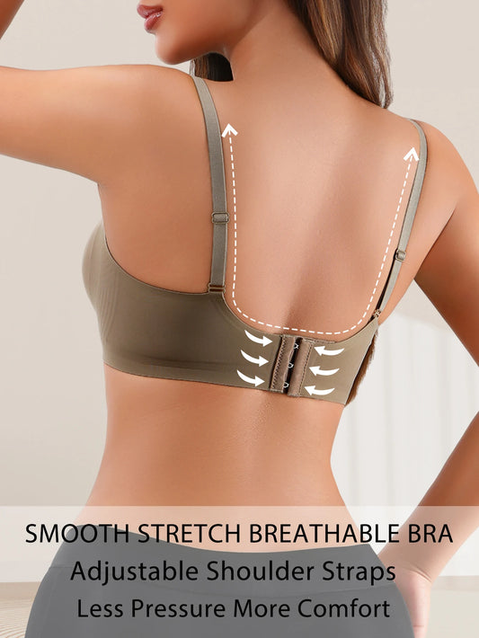 Seamless S-XL Female Underwear Jelly Gel Padded Breathable Comfortable Lady Lingerie Wireless Anti-sagging Bras Female Bralette