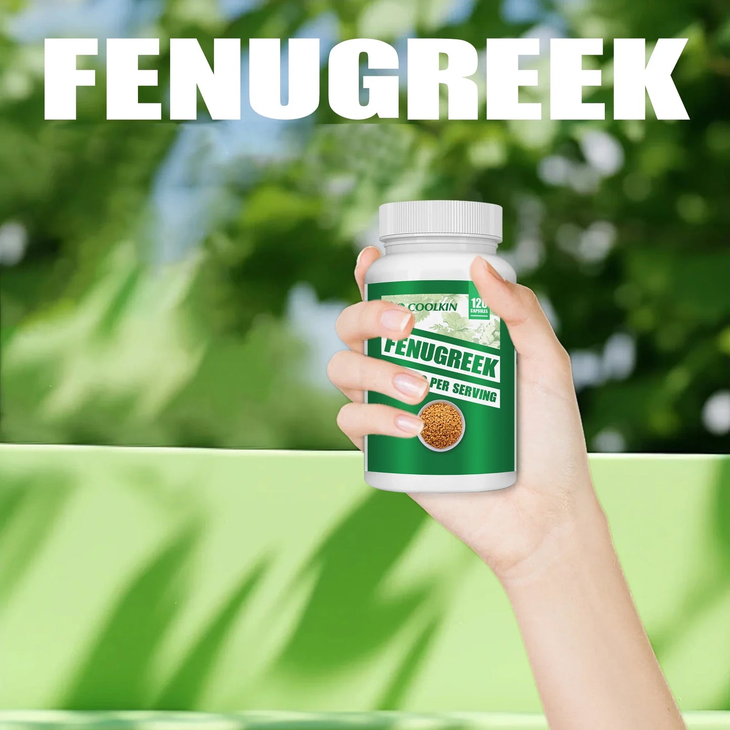 Fenugreek - Rich in Protein and Vitamins - Suitable for Breastfeeding Mothers, Helps Digestion, Weight Management - 120 Capsules