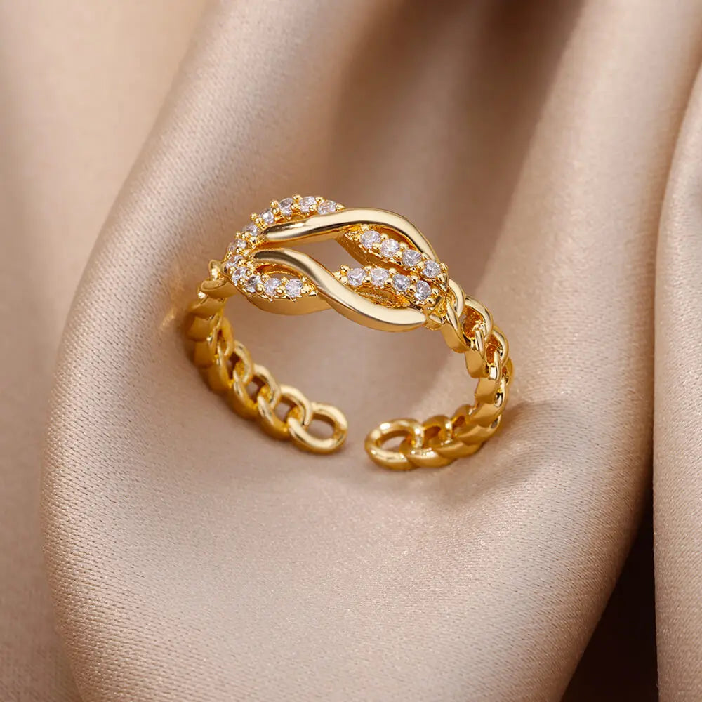 Open Rings 18k gold plated
