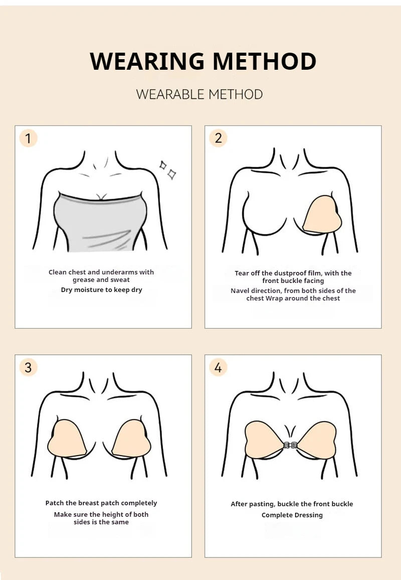 Heart Shaped Silicone Nipple Covers Wireless Bra Invisible