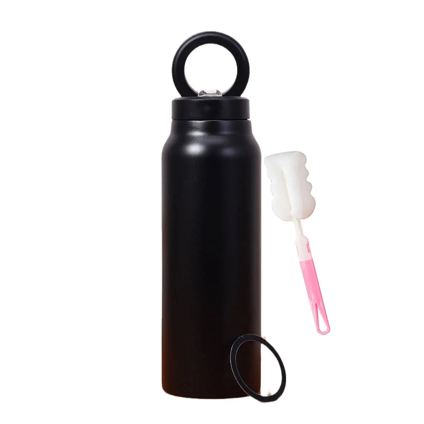 Insulated Sports Water Bottle with Magnetic Phone Holder and Built-in Stand