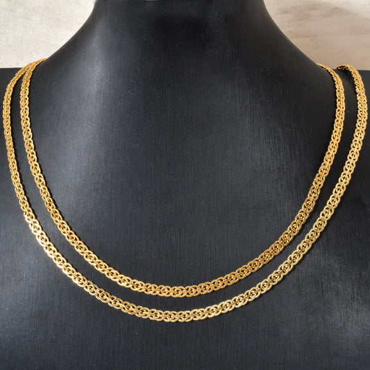 18K Gold Plated Link Chain Necklace for Women Man Cross 5mm Width Gold Color Choker Classic Trendy Daily Wear Wedding Party Gift